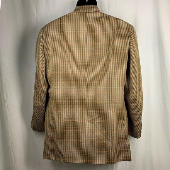 Filo A Mano Tom James Blazer Jacket Checkered Union Made Hand Tailored Size 44 - Picture 3 of 5